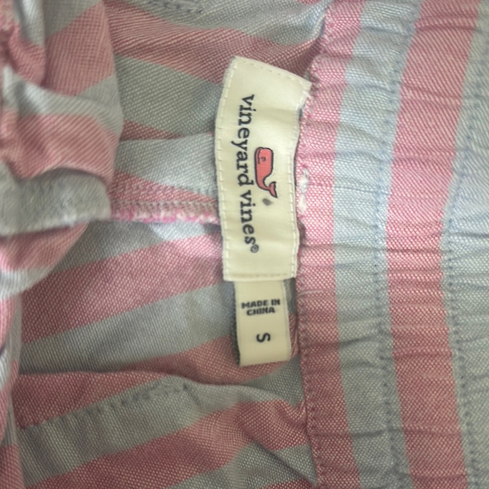 Vineyard Vines Striped Shirt in Pink and Gray